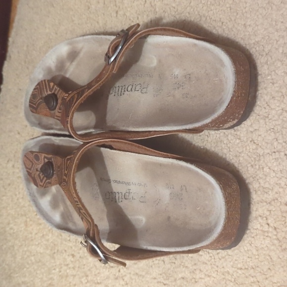 Birkenstock Gizeh Sandals Womens Brown Leather Thong Slides Size 38 - Picture 7 of 16